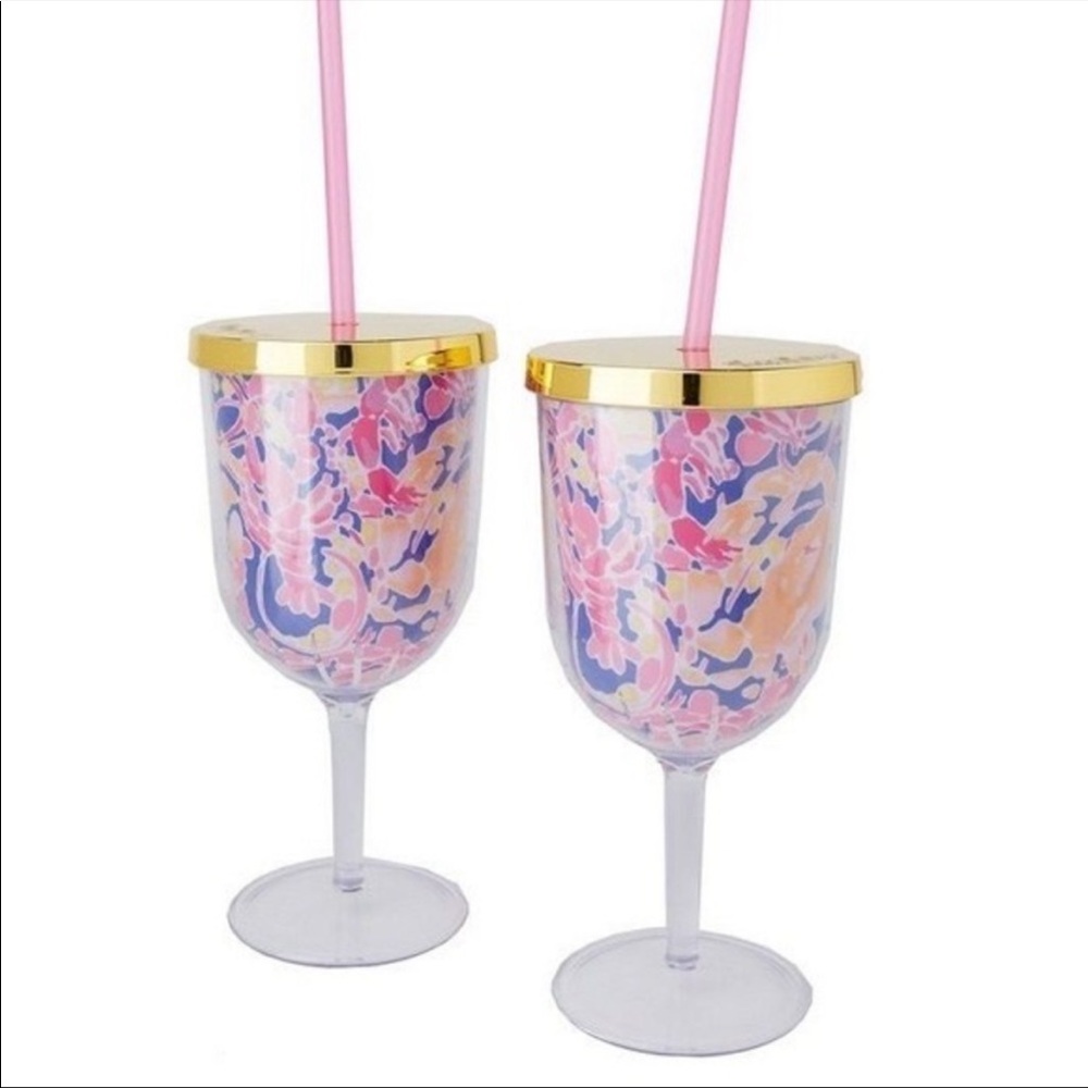 Lilly Pulitzer Plastic Wine Glass (1) NWOT